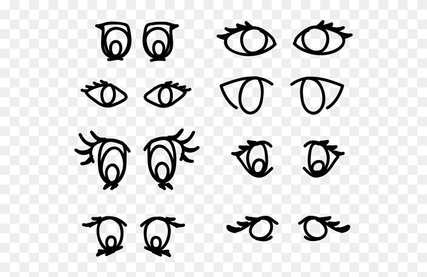 Eyes Collection - Cartoon Eyeballs Black And White Clipart - Png Download