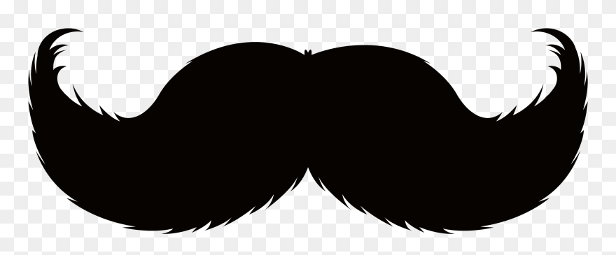 Handlebar Moustache Pencil Moustache Beard Clip Art - Moustache Clipart Black And White - Png Download