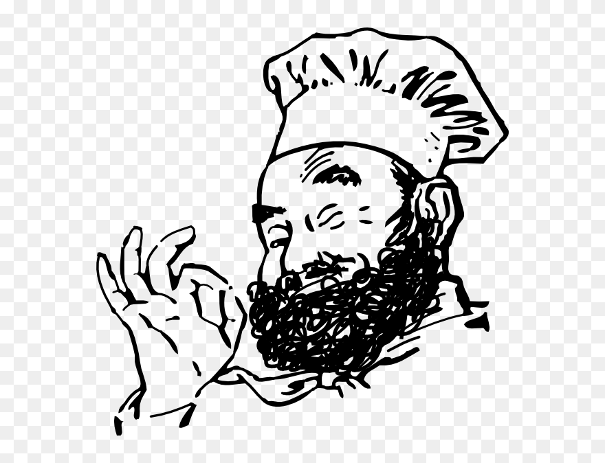 Beard Clip Art - Chef With A Beard - Png Download
