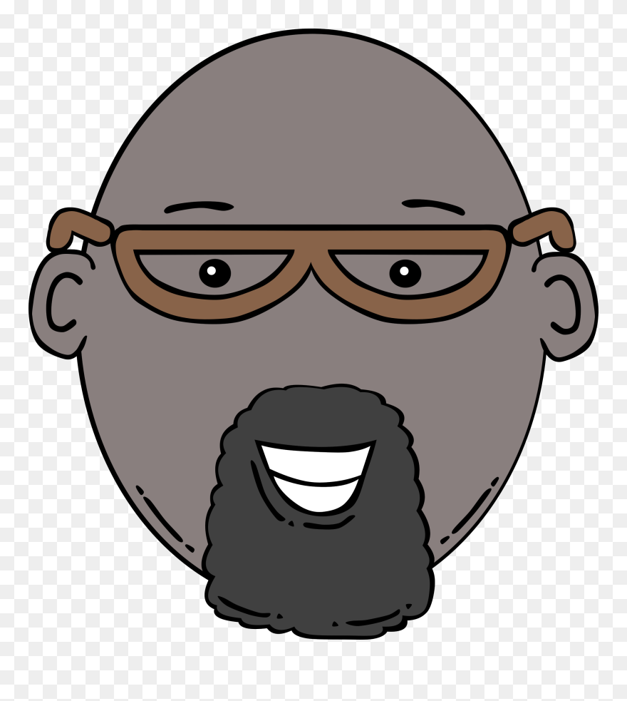 Image Transparent Library Beard Clipart Goatee - Bald Head Clipart Black And White - Png Download