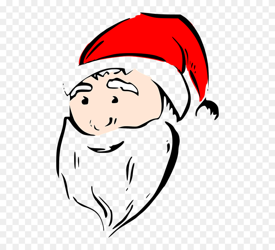 Beard Clipart Xmas - Santa Face - Png Download