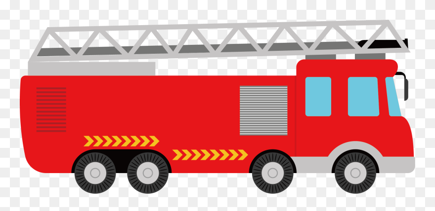 Fire Engine Car Transport Illustration - Fire Truck Illustration Png Clipart