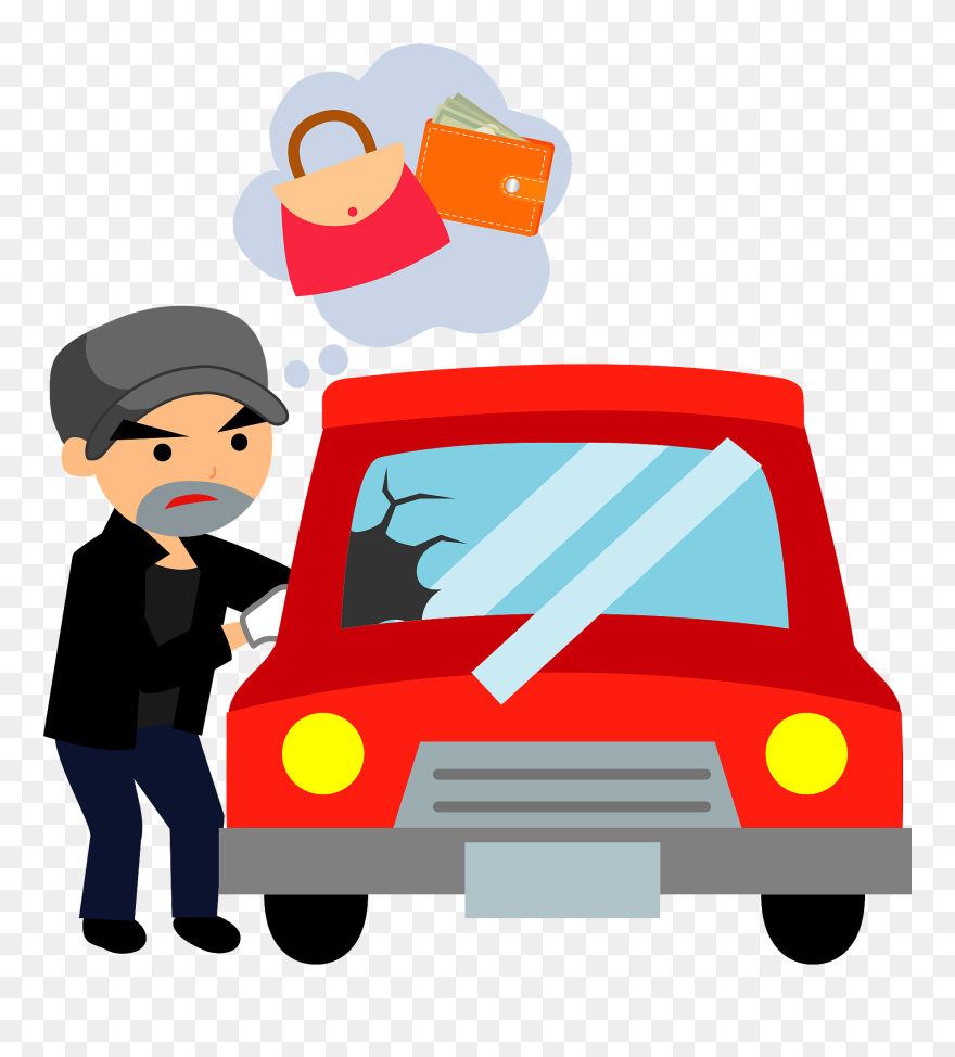 Stealing From Vehicle Clipart - 車 上 ねらい - Png Download