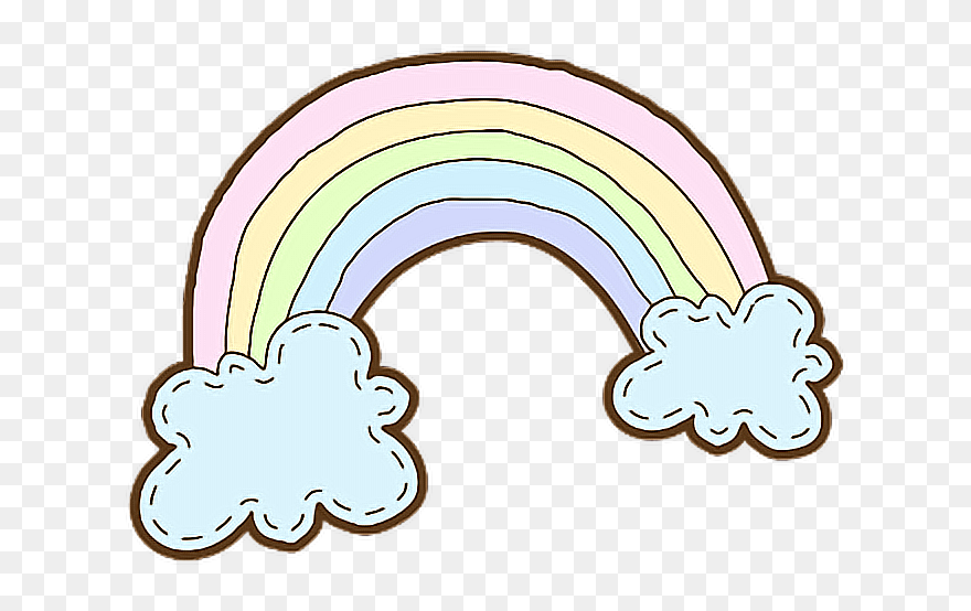 Cute Colorful Rainbow Could Cartoon Drawing Dreamy - Dreamy Clipart - Png Download