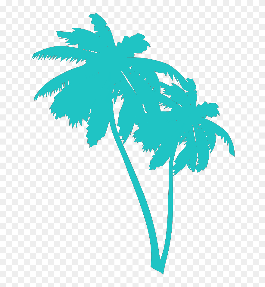Vaporwave Palm Tree Png Clipart