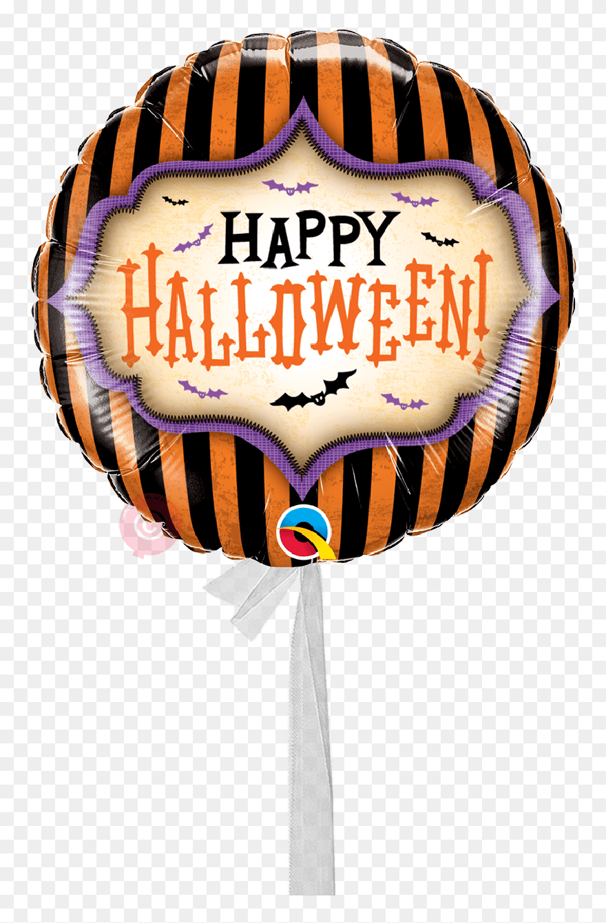 Happy Halloween Spooky Bats-single Balloons - Mylar Halloween Balloons Clipart