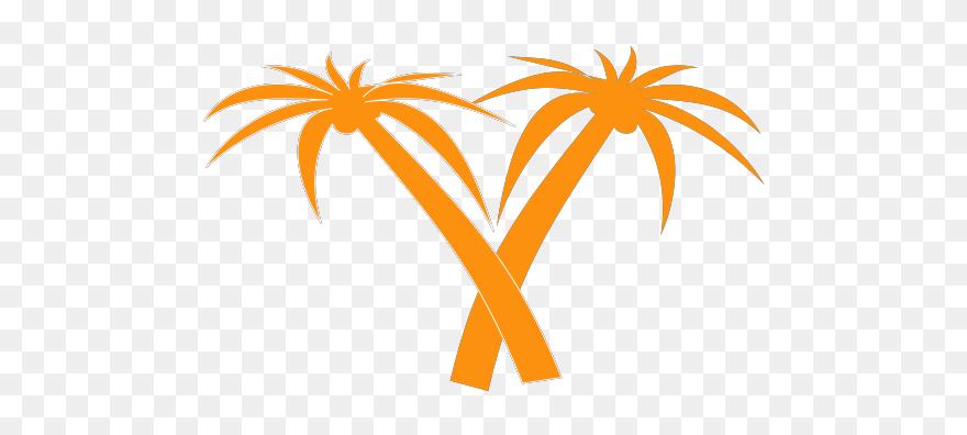 Palm Trees On Beack Svg Clip Arts - Illustration - Png Download