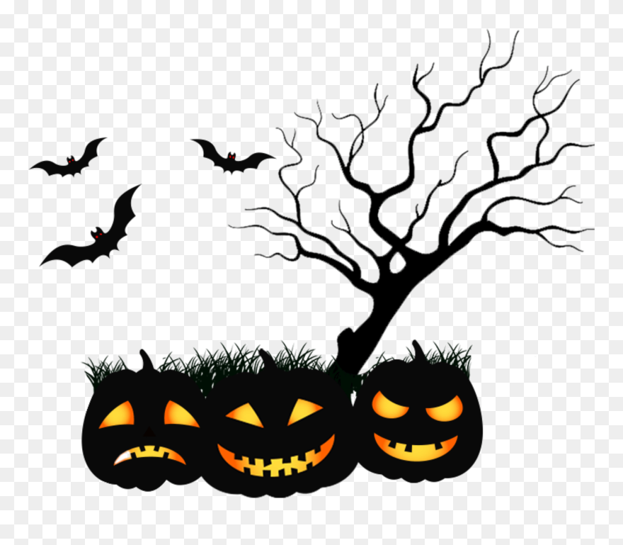 #happyhalloween #halloween #bats #scary #jackolantern - Halloween Png Clipart