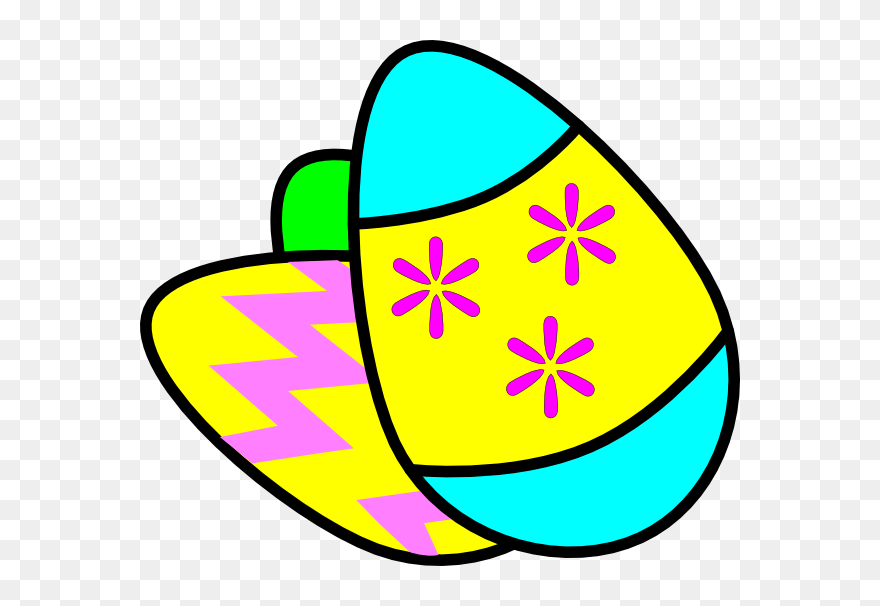 Cartoon Easter Eggs Clipart - Png Download