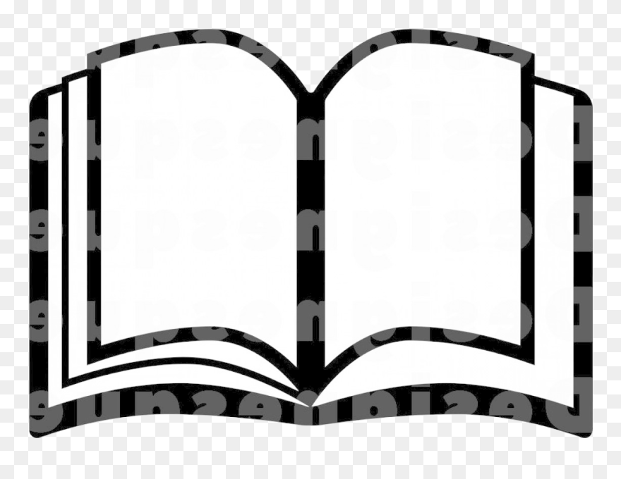 Clipart Book Outline - Black And White Book Image Png Transparent Png