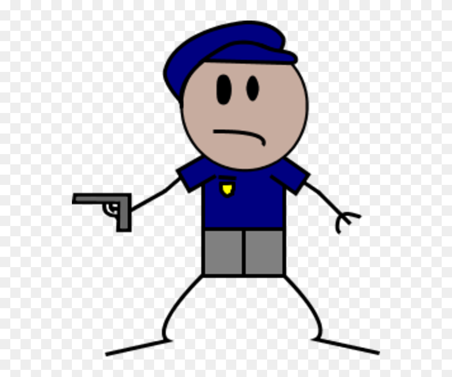 Police Officer Stick Figure Clipart