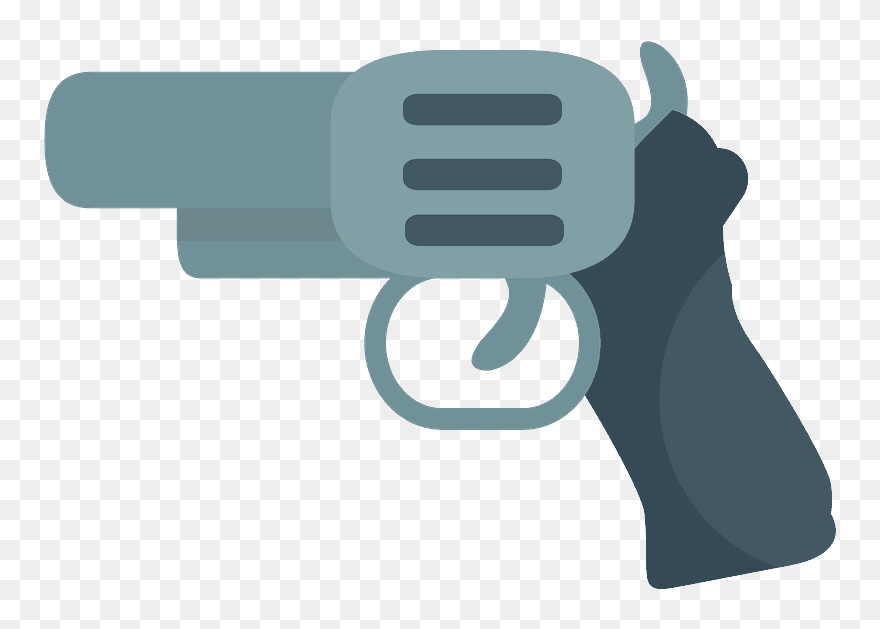 Pistol Emoji Clipart - Trigger - Png Download
