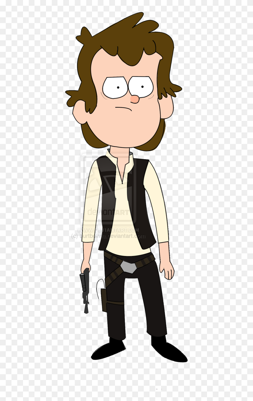 Gun Clipart Han Solo - Han Solo Cartoon Drawing - Png Download