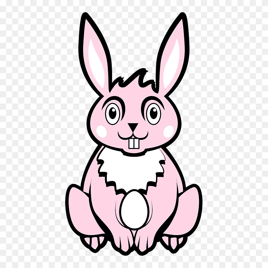 Easter Bunnies Pubicdomainvec0tors Clipart - Clip Art - Png Download