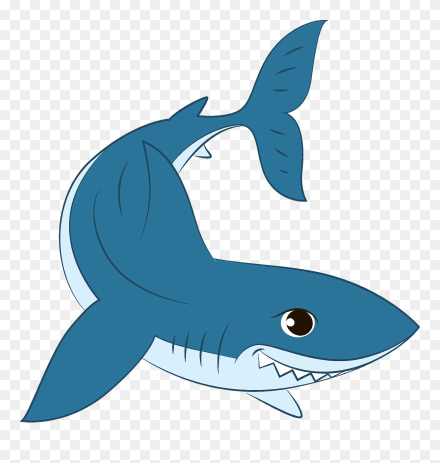 Shark Clipart - Great White Shark - Png Download