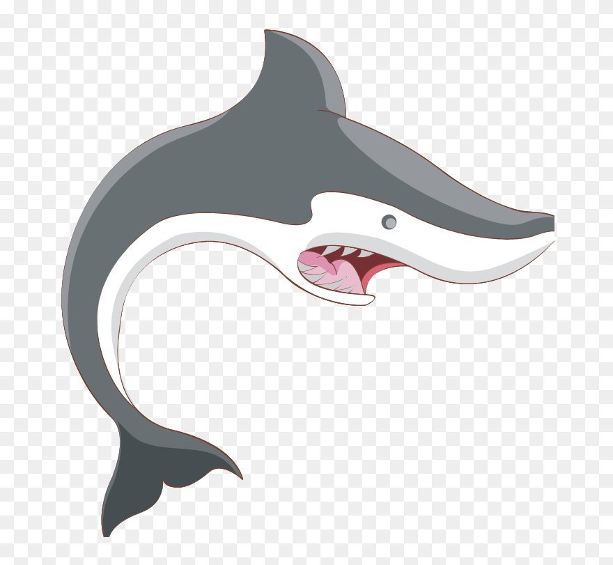 Tiger Shark Great White Shark Clip Art - Shark Clip Art - Png Download