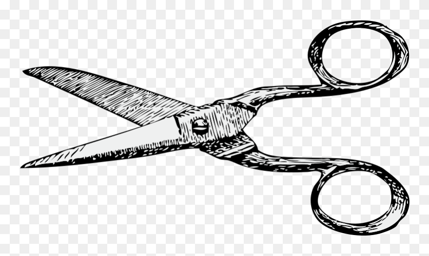 Clipart - Scissors - Hair Scissors Drawing Png Transparent Png