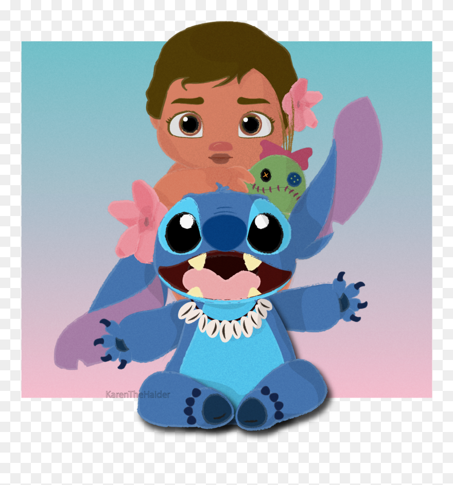 Thinking About Baby Moana And Stitch Together Makes - Baby Moana And Stitch Clipart