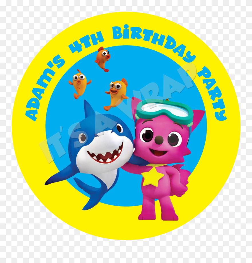 Baby Shark Clipart Original - Baby Shark Birthday Stickers - Png Download