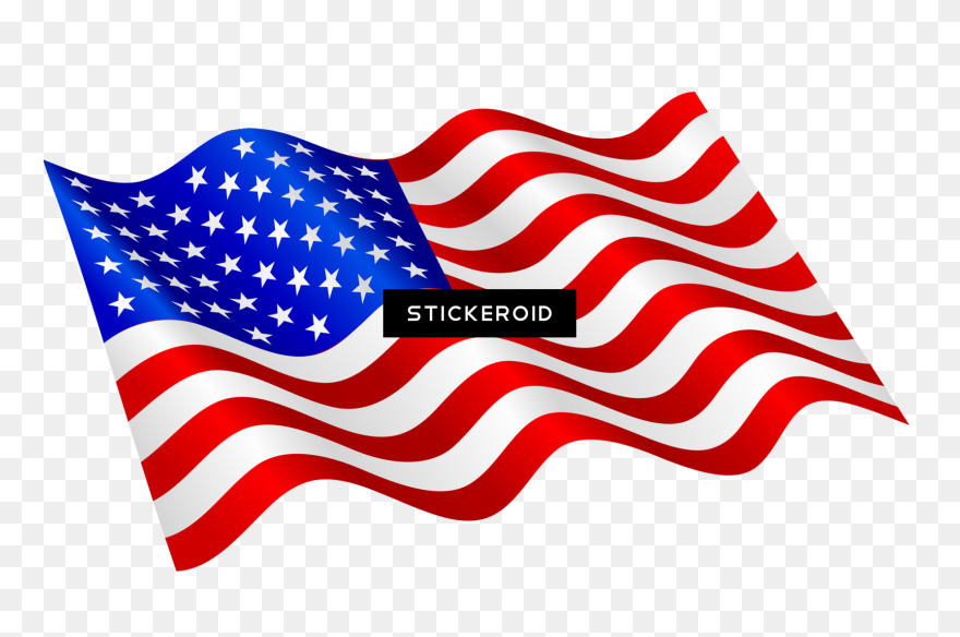 Usa Flag Flags - Waving American Flag Clipart Png Transparent Png