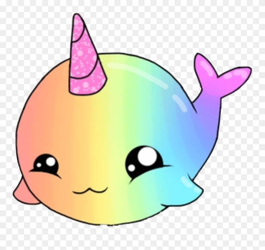 Pink Clipart Shark - Cute Unicorn Drawing - Png Download