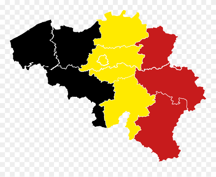 Transparent Usa Flag Clip Art Png - Belgium Map Png