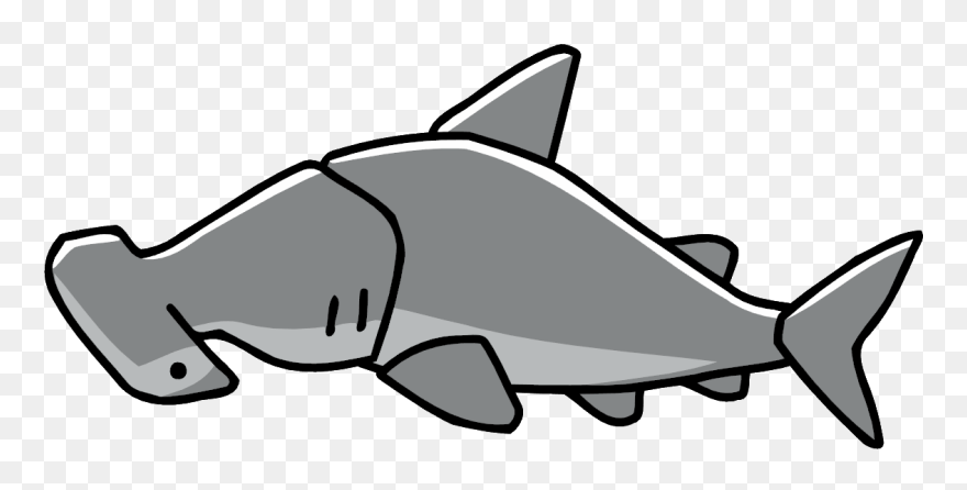 Transparent Hammerhead Shark Clipart - Clip Art - Png Download