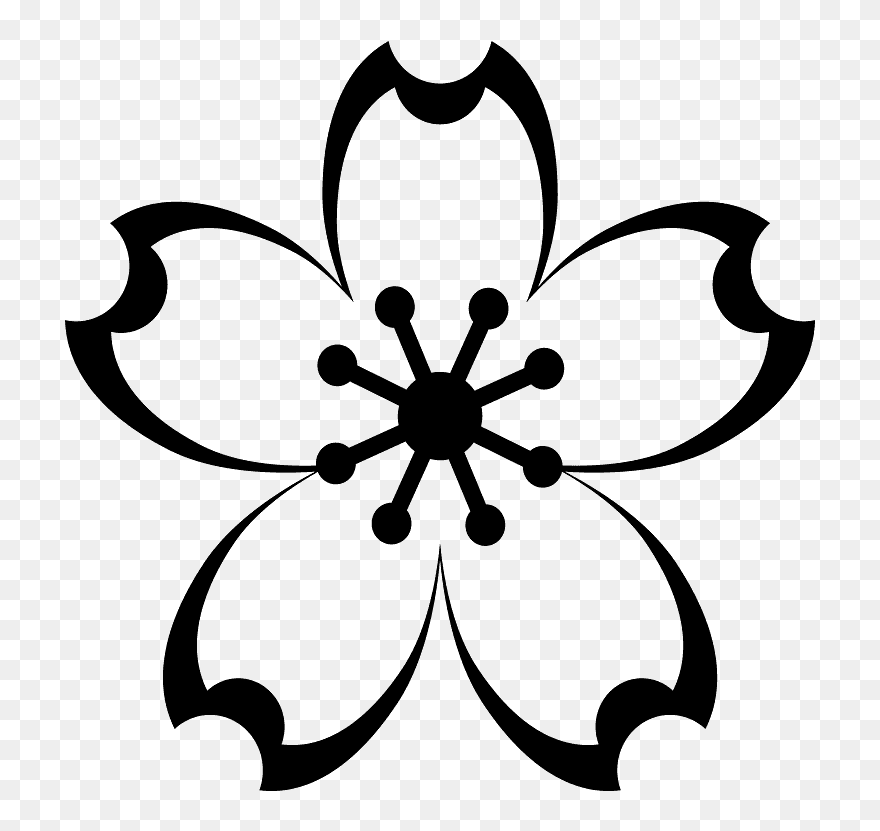 Cherry Blossom Emoji Clipart - Cherry Blossom Sticker Png Transparent Png