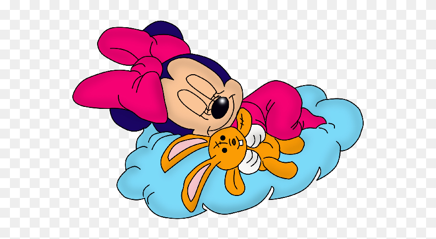 Pillow Clipart Disney Cartoon Character - Baby Mickey Mouse Sleep - Png Download
