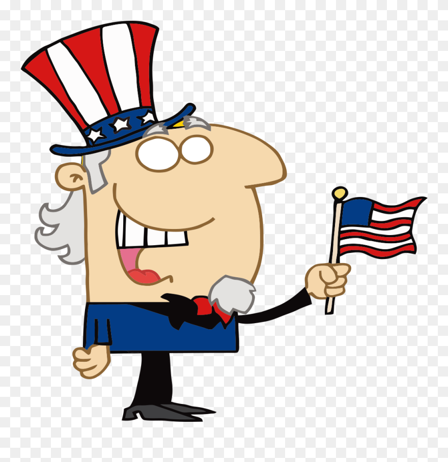 Uncle Sam Clipart Usa - Uncle Sam Drawings Cartoon - Png Download