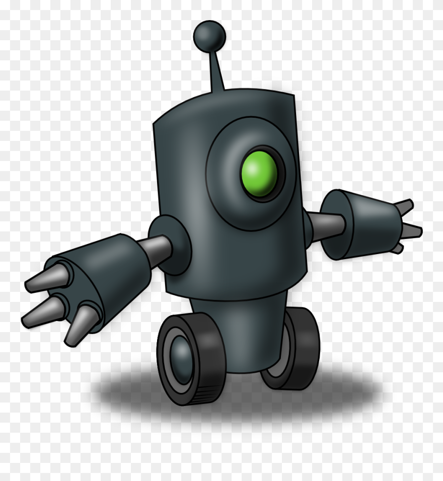 Robot Clipart Cliparts And Others Art Inspiration - One Eyed Robot - Png Download