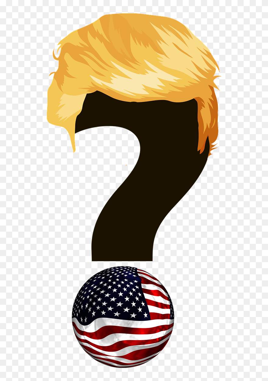 Donald Trump With A Question Mark Clipart