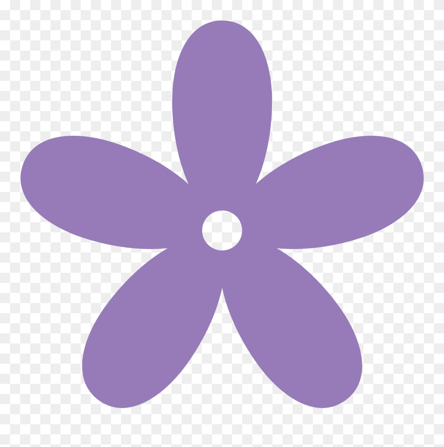 Purple Flower Clip Art - Lilac Flower Clip Art - Png Download