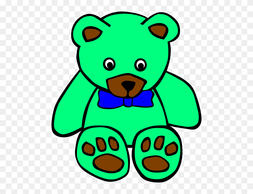 Green Teddy Clipart - Teddy Bear Clip Art - Png Download