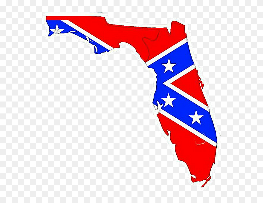 #confederate #florida #state #usa #flag - Confederate Flag Poster Clipart
