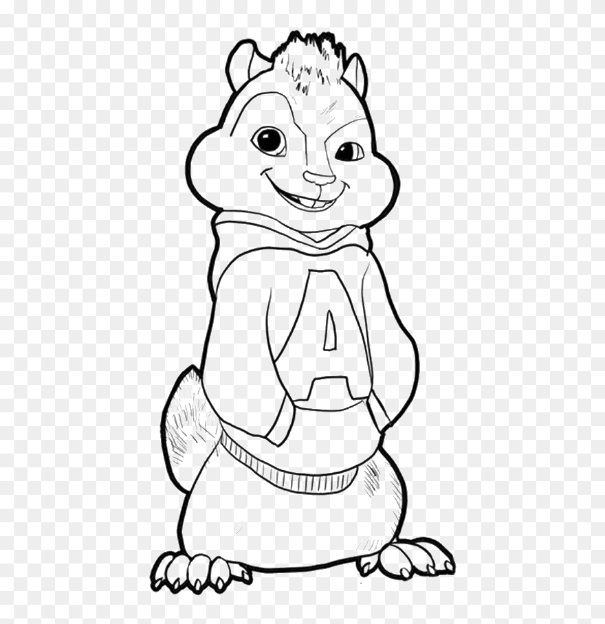 Collection Of Free Chipmunk Drawing Pencil Download - Alvin And The Chipmunks Coloring Pages Clipart
