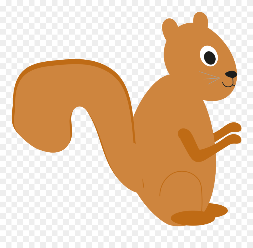 Transparent Cute Squirrel Clipart - Png Download