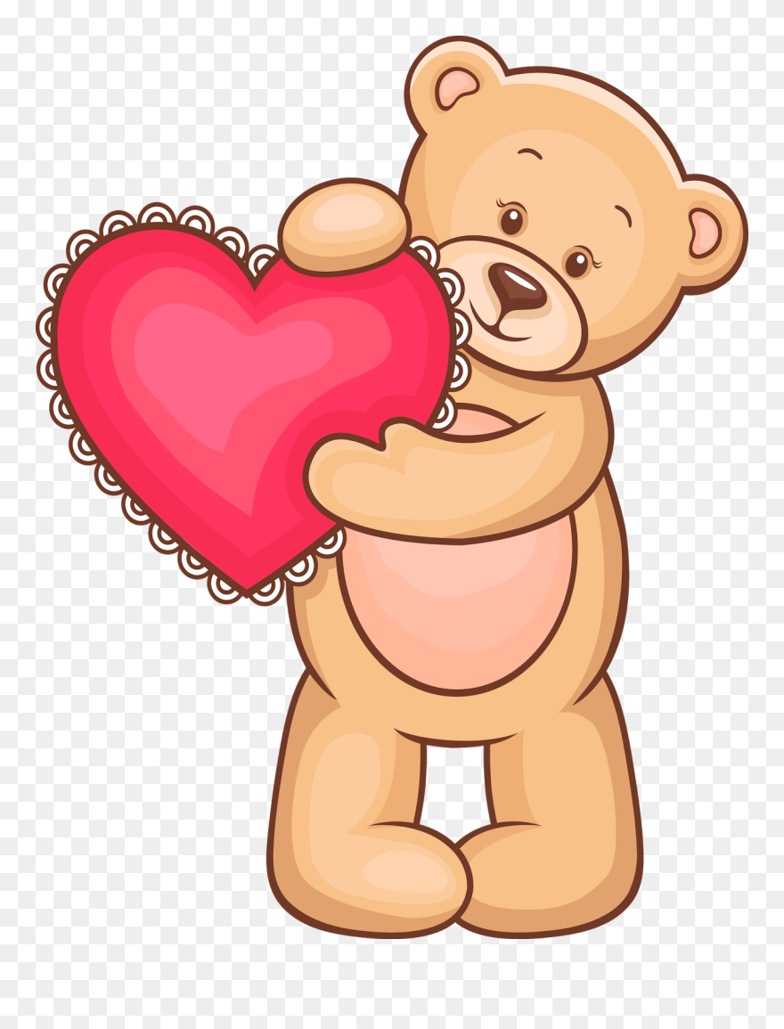 Teddy Bear Clip Art - Мишка С Сердечком Png Transparent Png