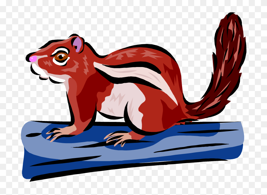 Sliding Chipmunk Cartoon Clipart
