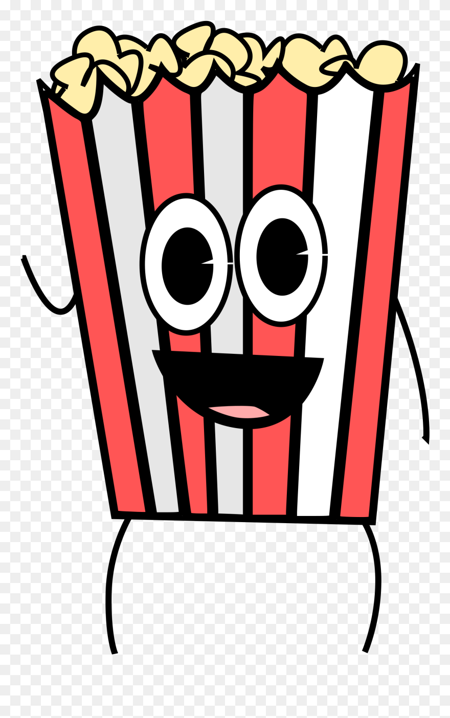 Kartun Popcorn - Food Cartoon Drawings Clipart
