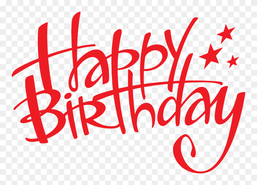 Free Happy Birthday Clip Art - Text Happy Birthday Png Transparent Png