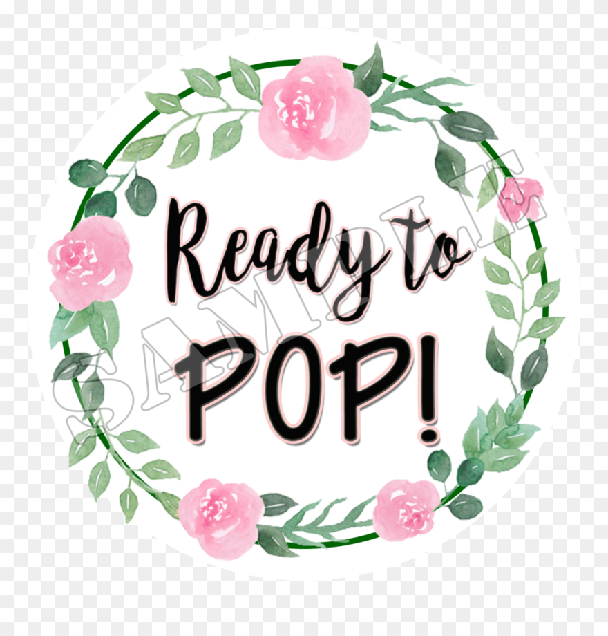 Ready To Pop Labels For Baby Shower Clipart