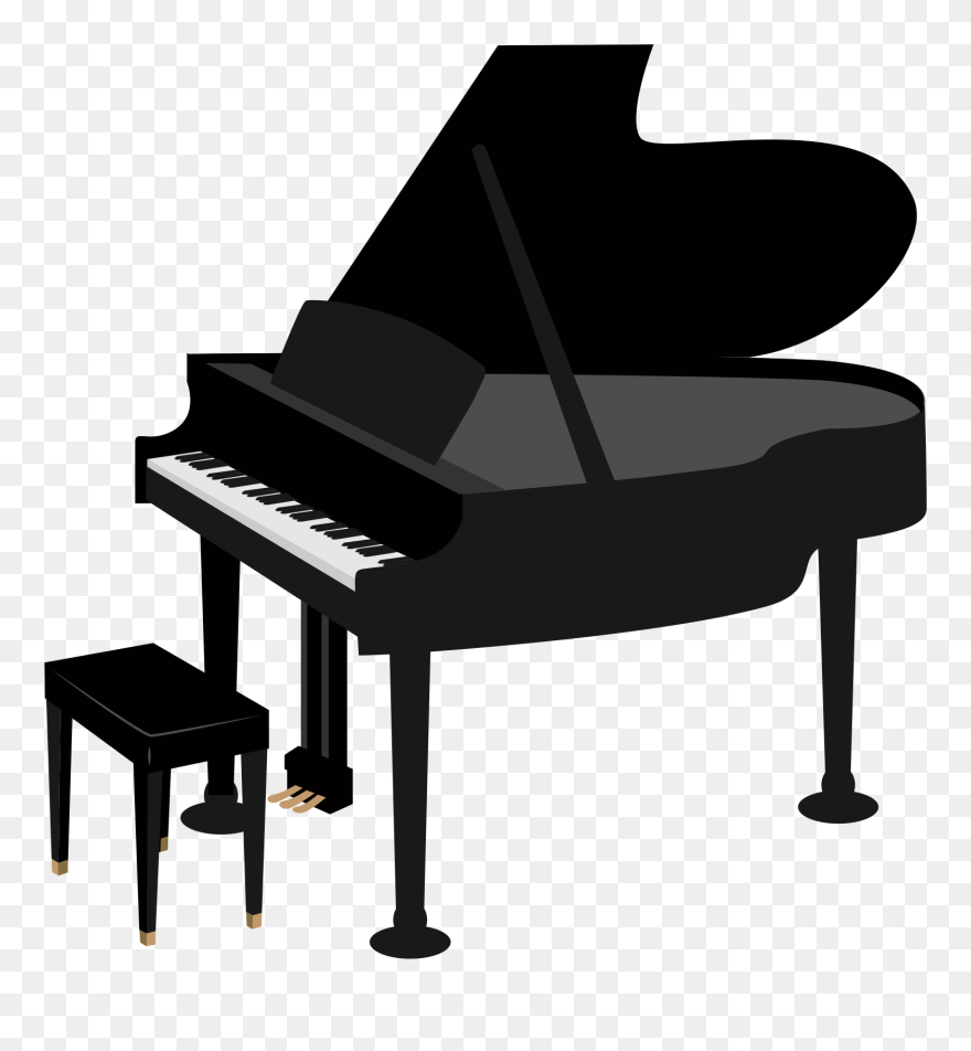 Grand Piano Drawing Clip Art - Piano Clipart Transparent Background - Png Download