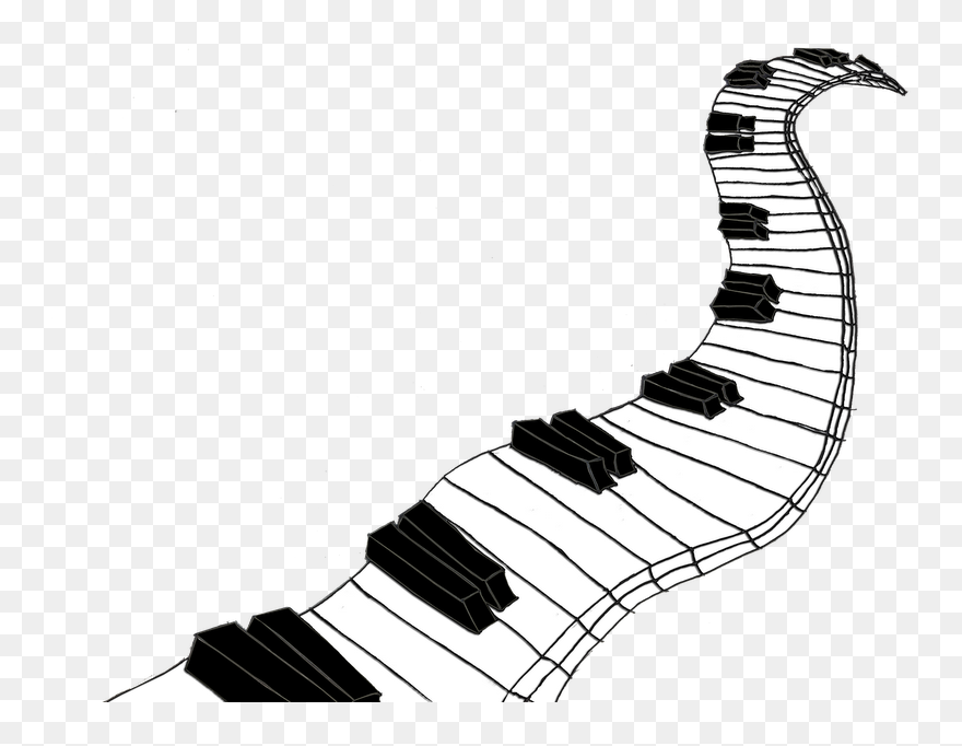 Piano Musical Keyboard Musical Instruments - Piano Keys Drawing Png Clipart