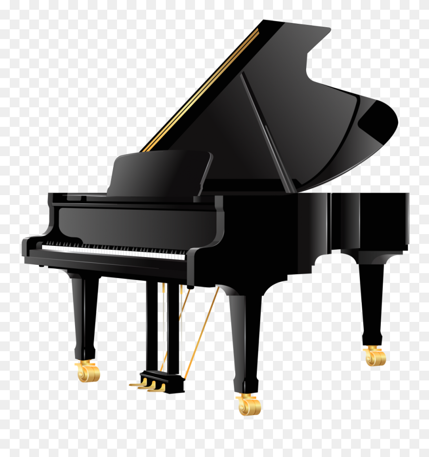 Piano Clip Art - Grand Piano Transparent Background - Png Download