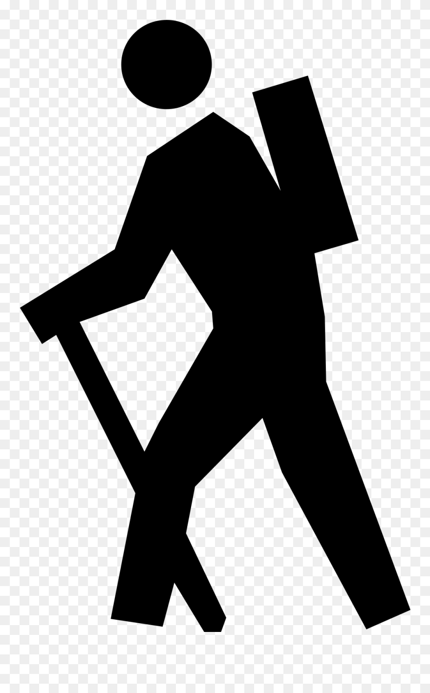 Hiking Camping Clip Art - Person Hiking Clipart - Png Download