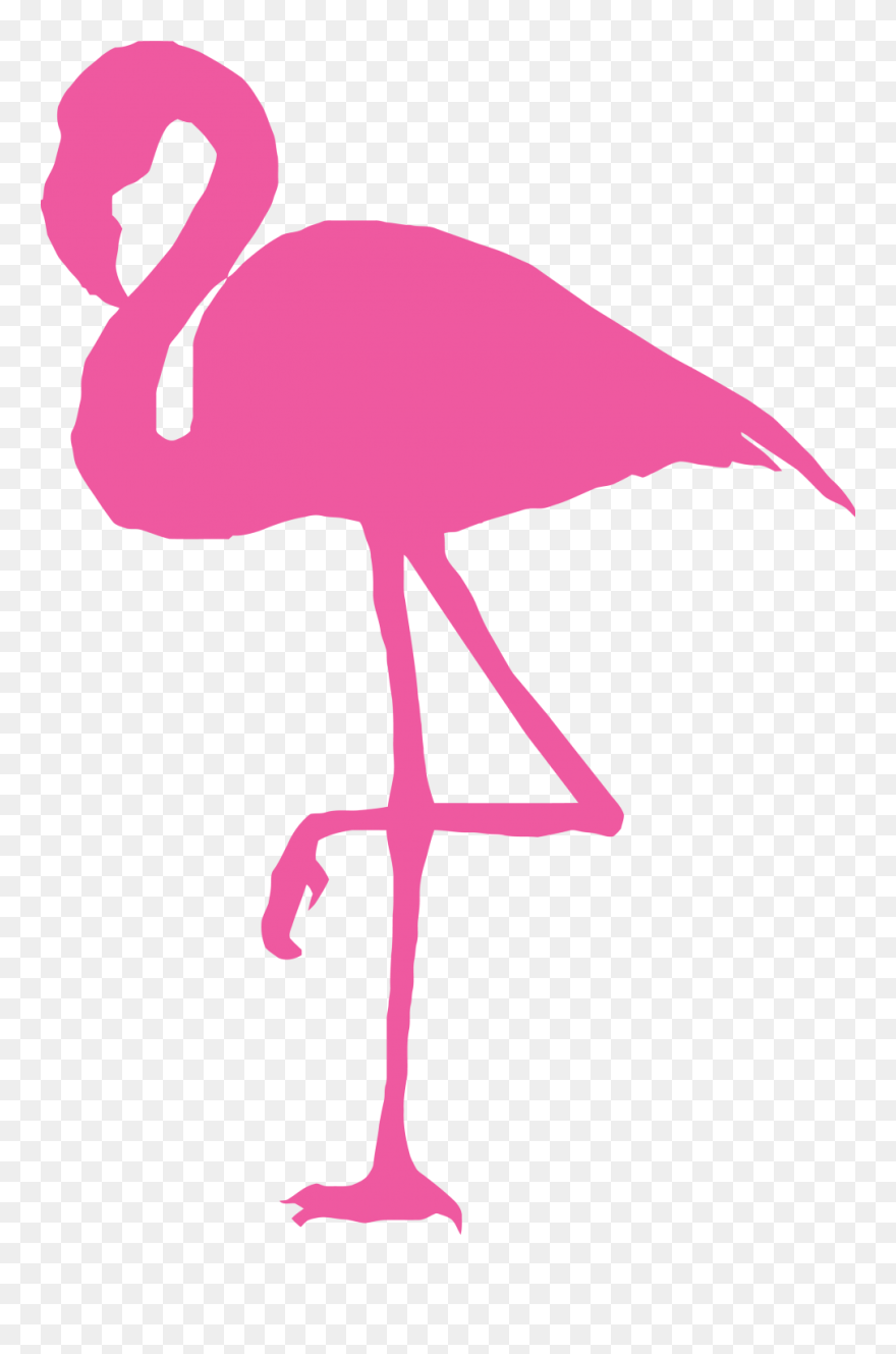 Silhouette Transparent Background Flamingo Clipart - Png Download