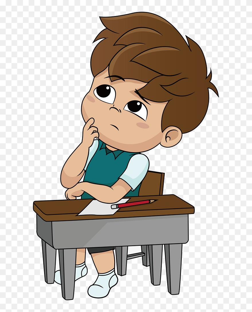 Best Clipart Collection - Thinking Boy Clipart - Png Download
