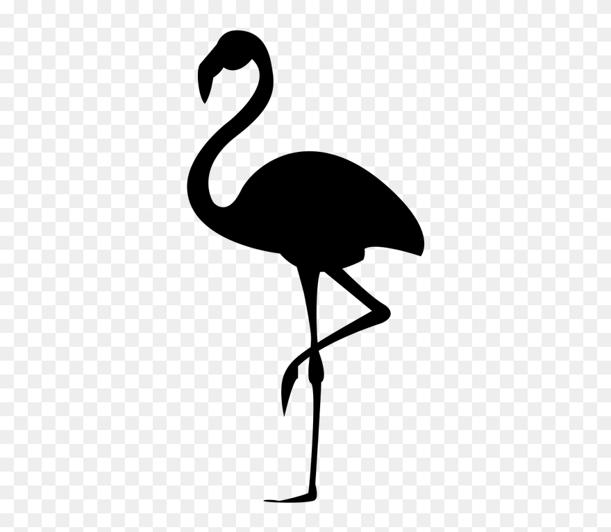 Silouhette Flamingo Clipart Clip Stock Flamingo Silhouette - Silhouette Flamingo Clipart - Png Download