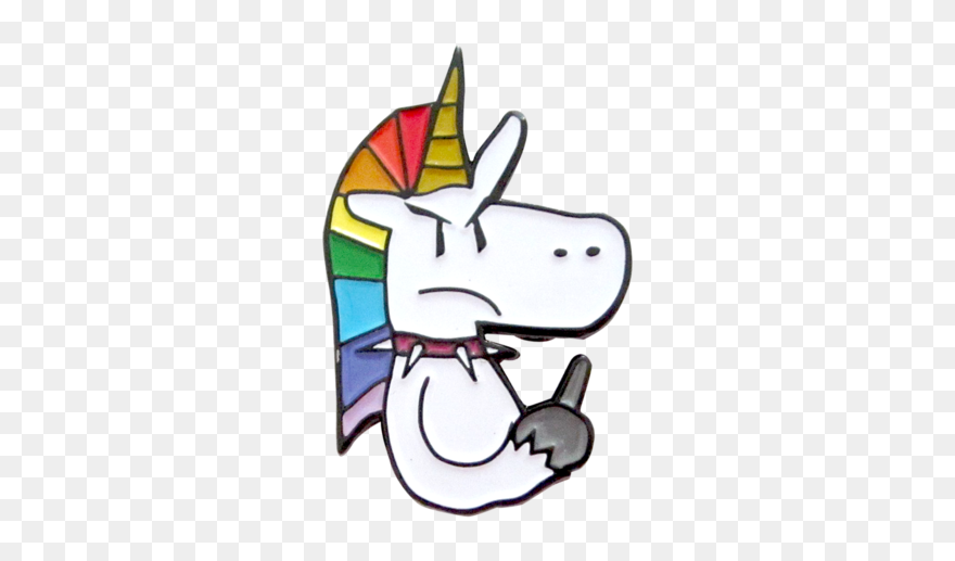 Bad Unicorn Pin - Bad Unicorn Clipart